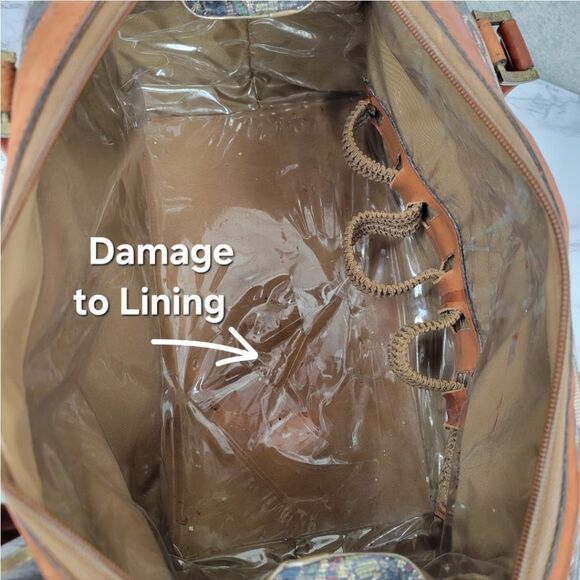 Hartman Vintage Tapestry and Leather Travel Bag Set Train Case and Duffle Bag - Picture 13 of 16